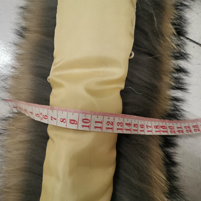 100% Real Natural Real fur collar genuine raccoon fur scarf cap collar 70cm-80cm For Parkas Coats for women men Male Jackets