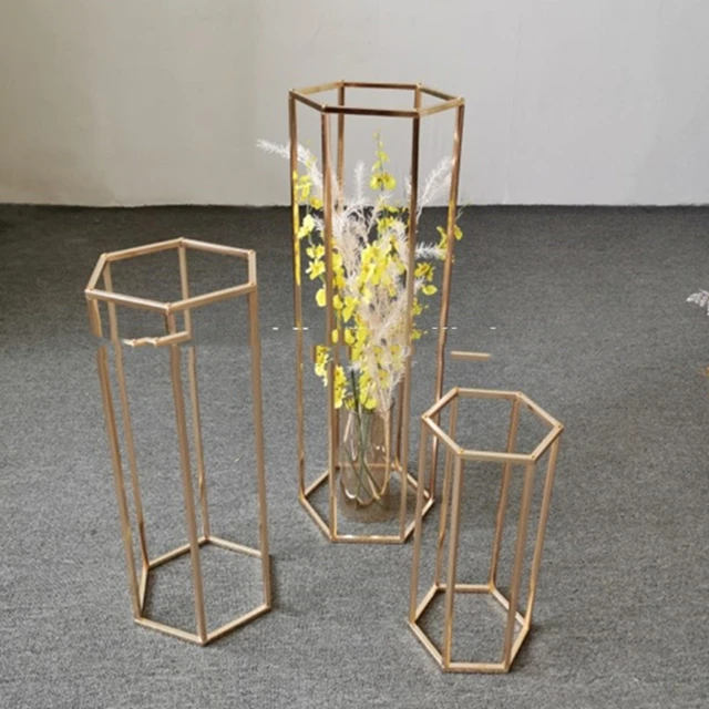 

10pWedding decoration metal column flower stand tall gold vase centerpiece for wedding table event party decoration floral stand