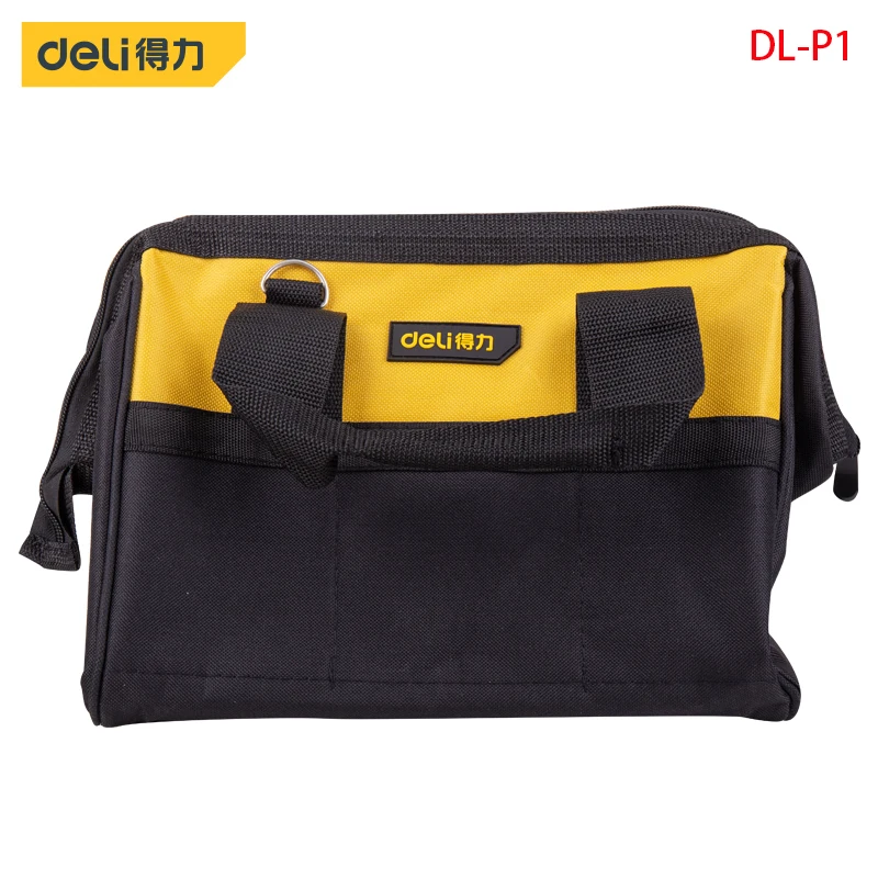 Deli 13-Inch Reinforced Tool Bag Electrician Bag Made Of 600D Polyester Cloth Durable, Strong Tool Storage Toolkit