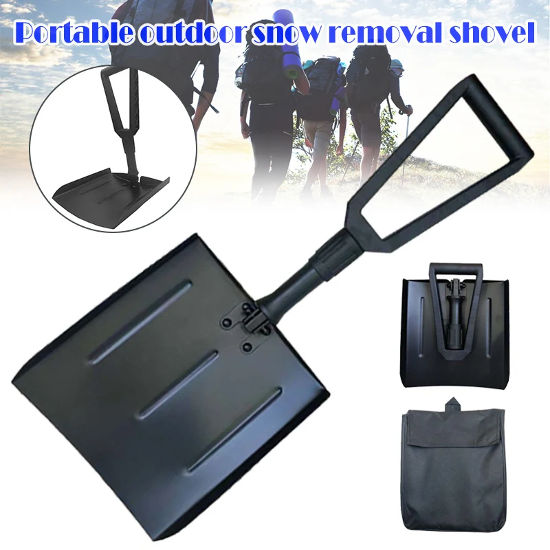 Ice Scraper Aluminum Alloy Foldable Snow Shovel Non-slip Snow Removal Cleaning Tool электролопата для снега حراثة 차량용품 محراث