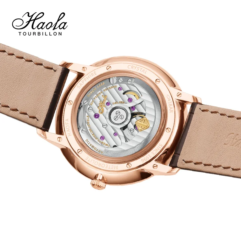 Haofa Automatic Mechanical Movement Wrist Watch for Men Sapphire Day And Date Luxury Man Watches Thin reloj hombre 1608