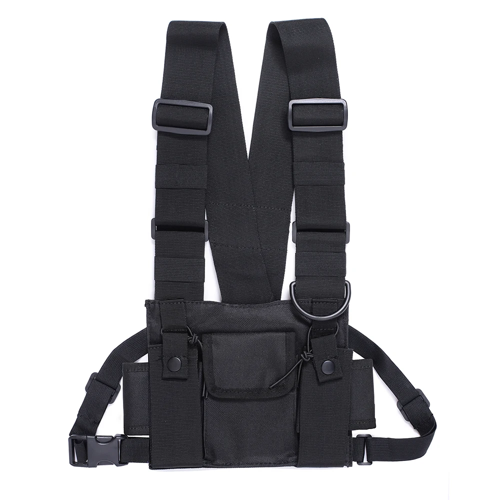 Vest Chest Rig Pack Pouch Harness Walkie Talkie Waist Pack Holster Backpack Airsoft Two Way Radio Hunting Bag