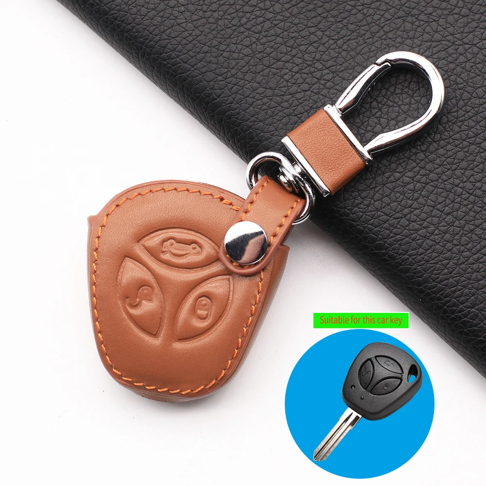 Exquisite Leather Case Cover Key For Sport Sedan Lada Priora Kalina Granta Vesta X-Ray X-ray 3 buttons protect shell