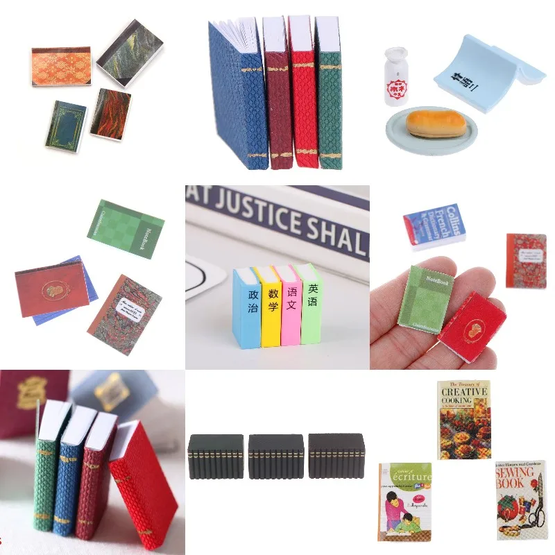 

Новый 1:12 1/3/4 шт./компл. Кукольный дом украшения аксессуары мини-книги модный журнал для кукольного домика наборы игрушечной мебели