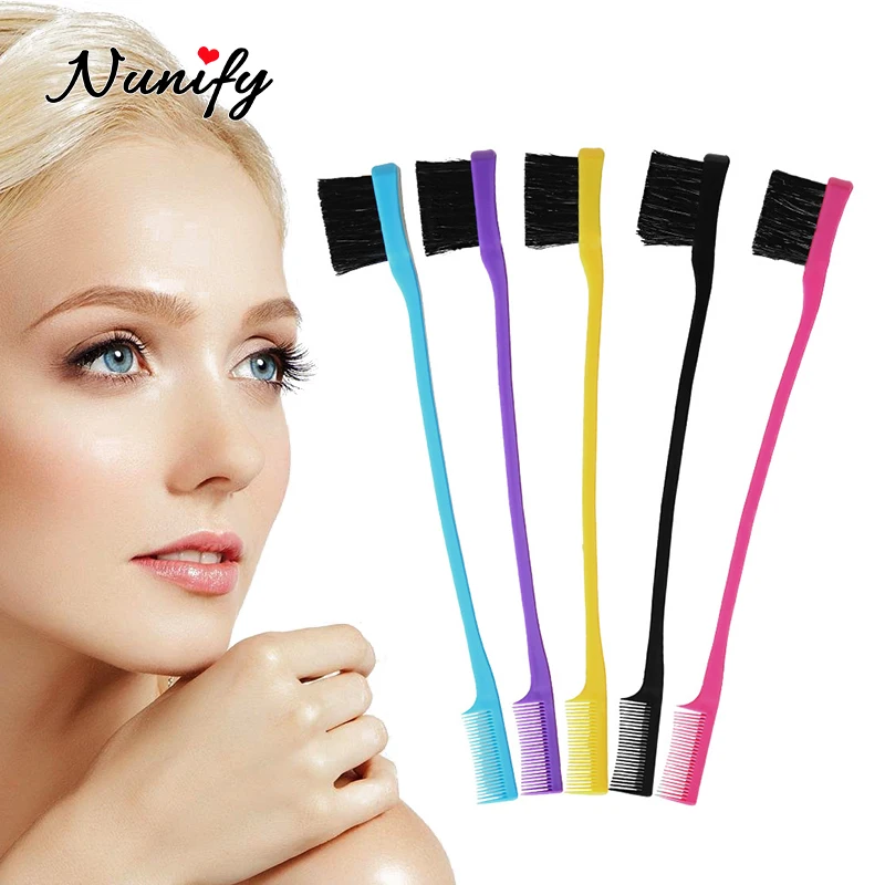 5Pcs/Set Cushion Hair Brush And Edge Brush Set Fashion Styling Comb Tool Detangling Hair Comb Makeup Tools Double Side