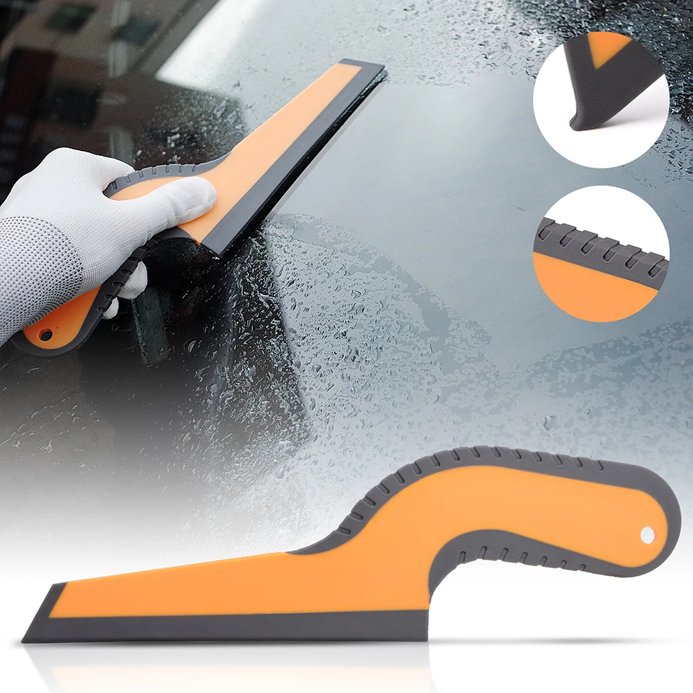 EHDIS 1/2pcs Carbon Fiber Film Install Squeegee Windshield Water Wiper Glass Window Tinting Scraper Car Vinyl Wrap Cleaning Tool