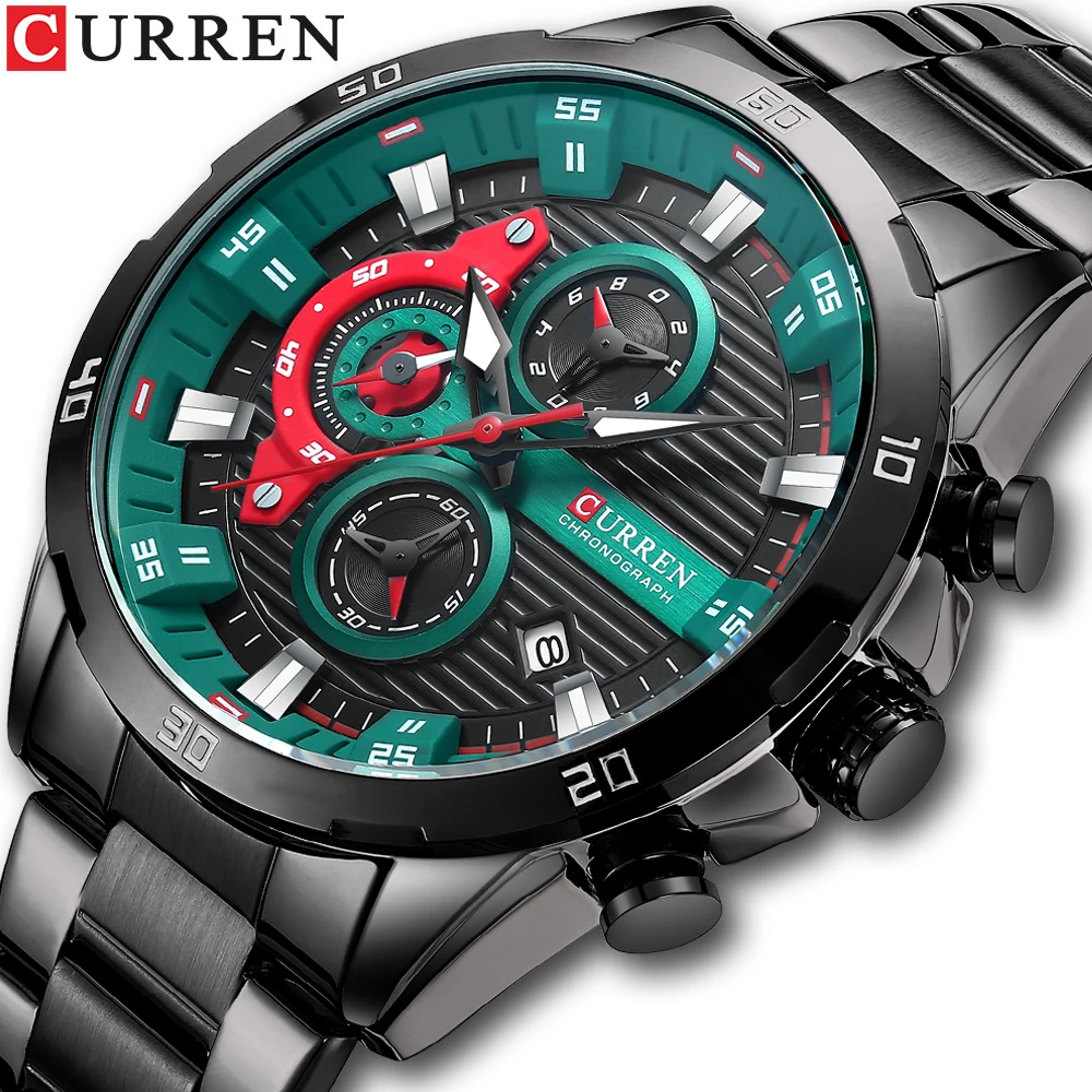 New Watches for Men Top Luxury Brand CURREN Quartz Men’s Watch Sport Waterproof Wrist Watches Chronograph Date Relogio Masculino