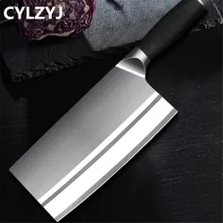 Chinese Butcher Chopping Knives Super Sharp Blade Vegetable Meat Fish Knife 9Cr18 High Hardness Kitchen Cooking Knives Cleaver