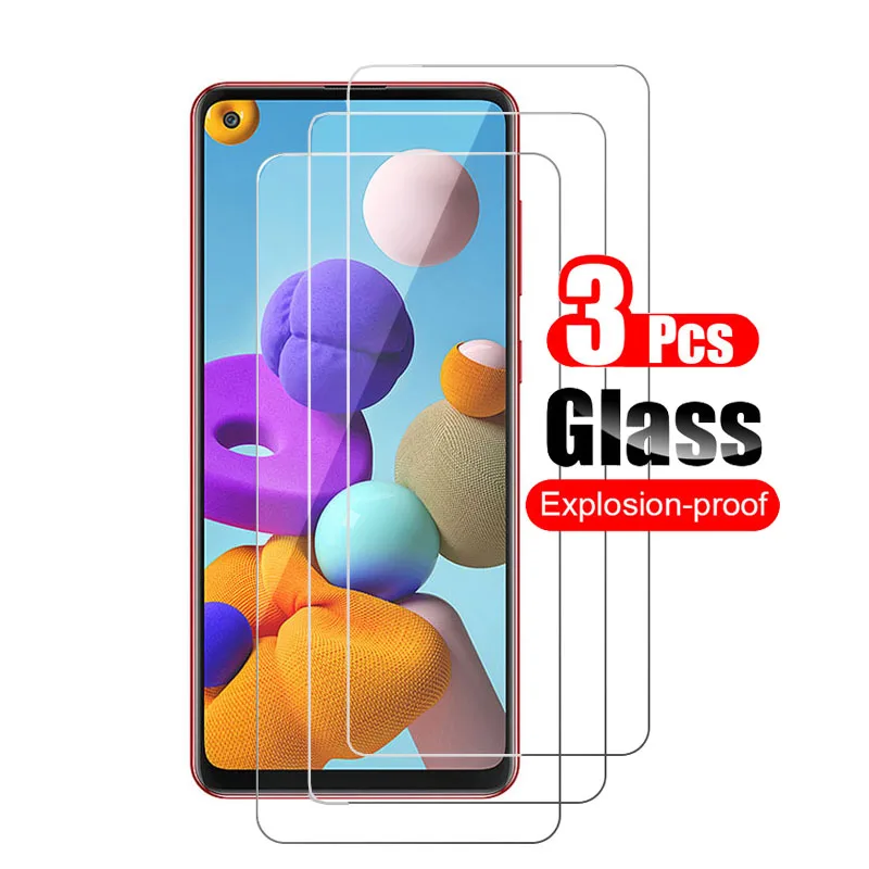 3Pcs For Samsung Galaxy A21 A21s Tempered Glass Screen Protector For Samsung A21 SM-A217F A217 Protective Glass Film 9H