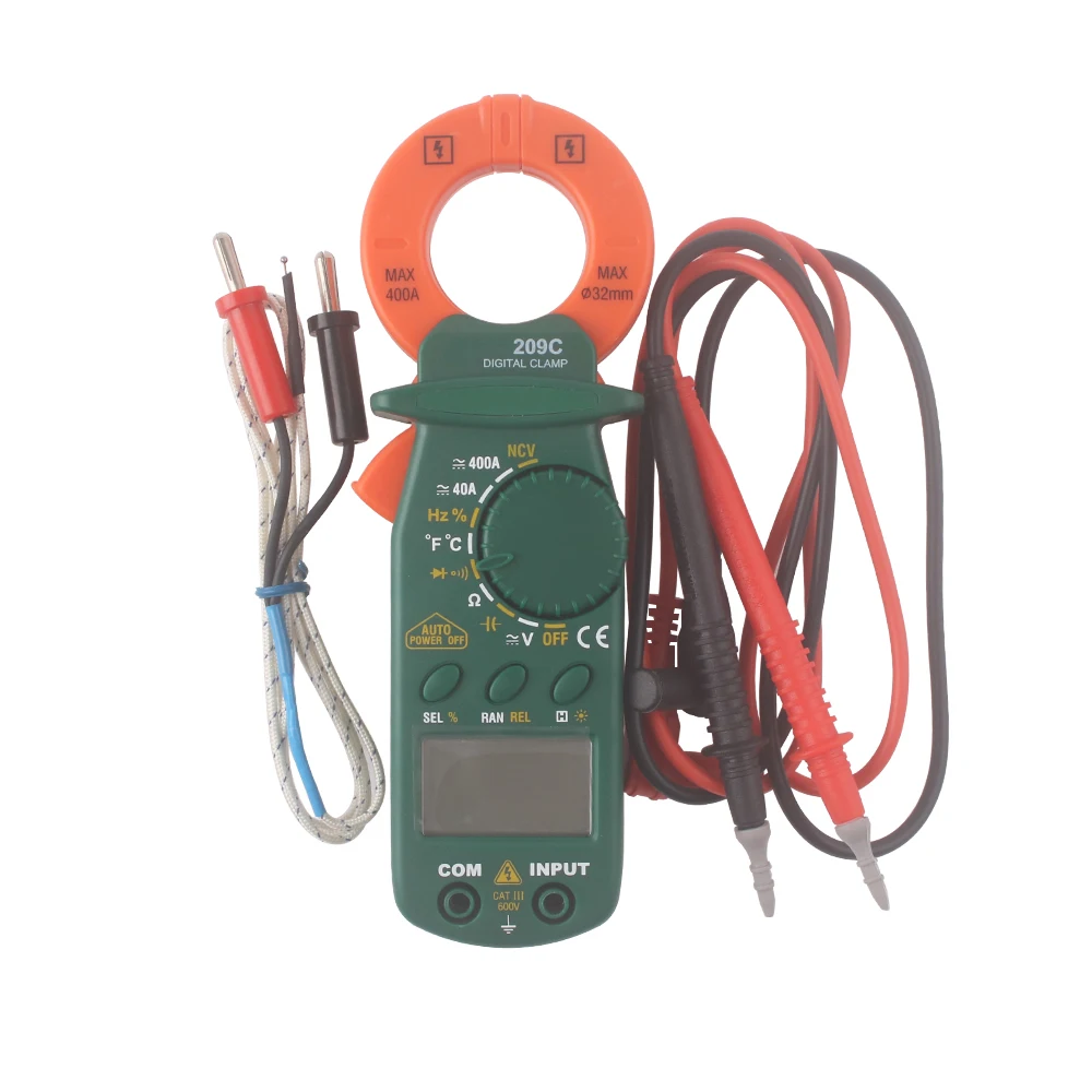 KJ209 small DC AC digital clamp meter portable pocket DC AC Clamp ammeters MULTIMETER