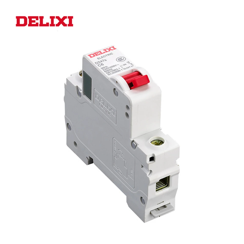 DELIXI Circuit breaker DZ47s 1Pole C type curve 230/400V 50HZ 1A 2A 3A 6A 10A 16A 20A 25A 32A 40A 50A 63A MCB