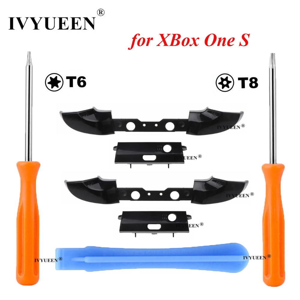 IVYUEEN 2 مجموعات RB LB مصدات أزرار ل جهاز مايكروسوفت إكس بوكس وان S تحكم الزناد زر حامل الأوسط مع مفك أدوات