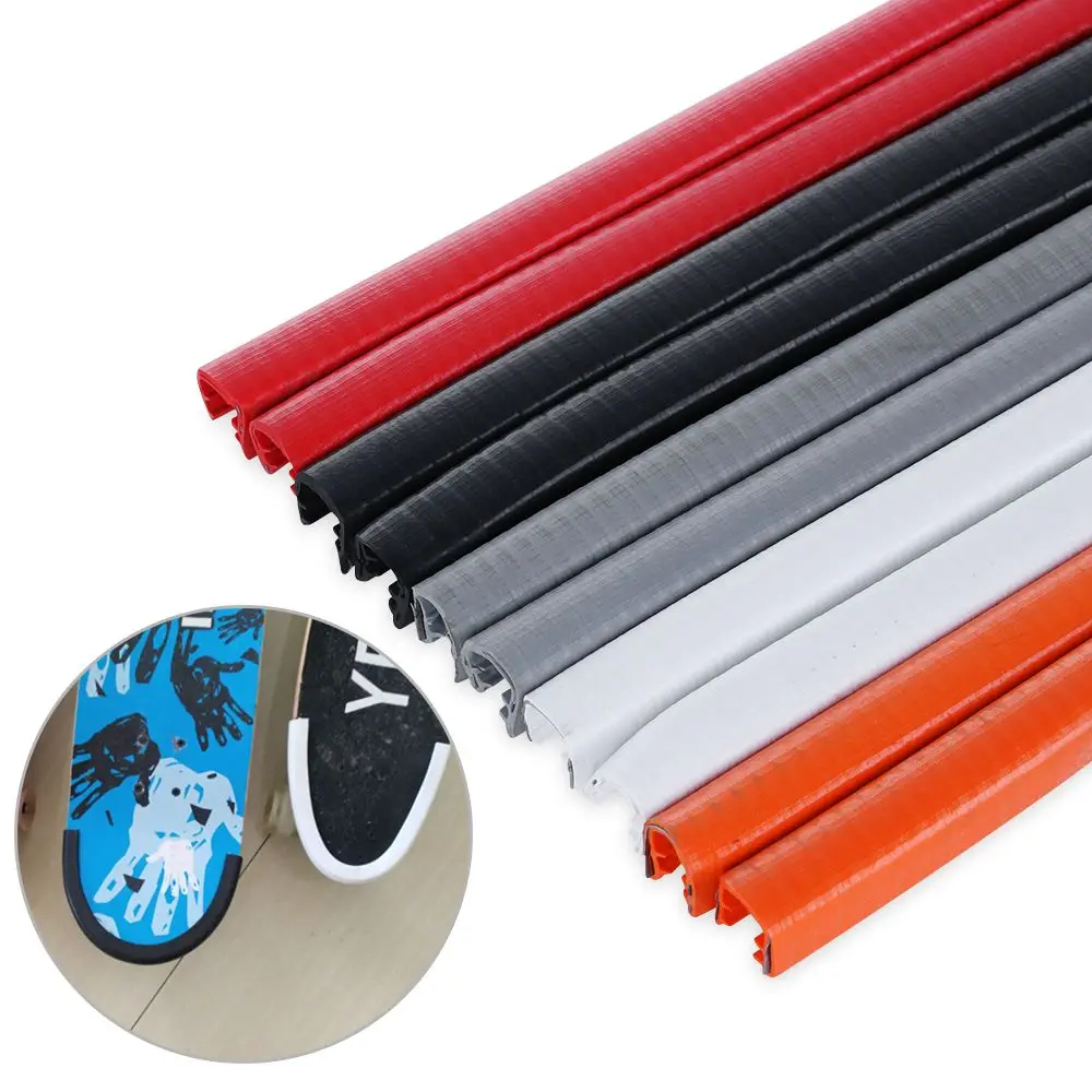 

Skateboard Deck Guards Protector U Channel Design Rubber and Steel Fashion Bumpers Bump Longboard Dance Board Crash Rubber Strip