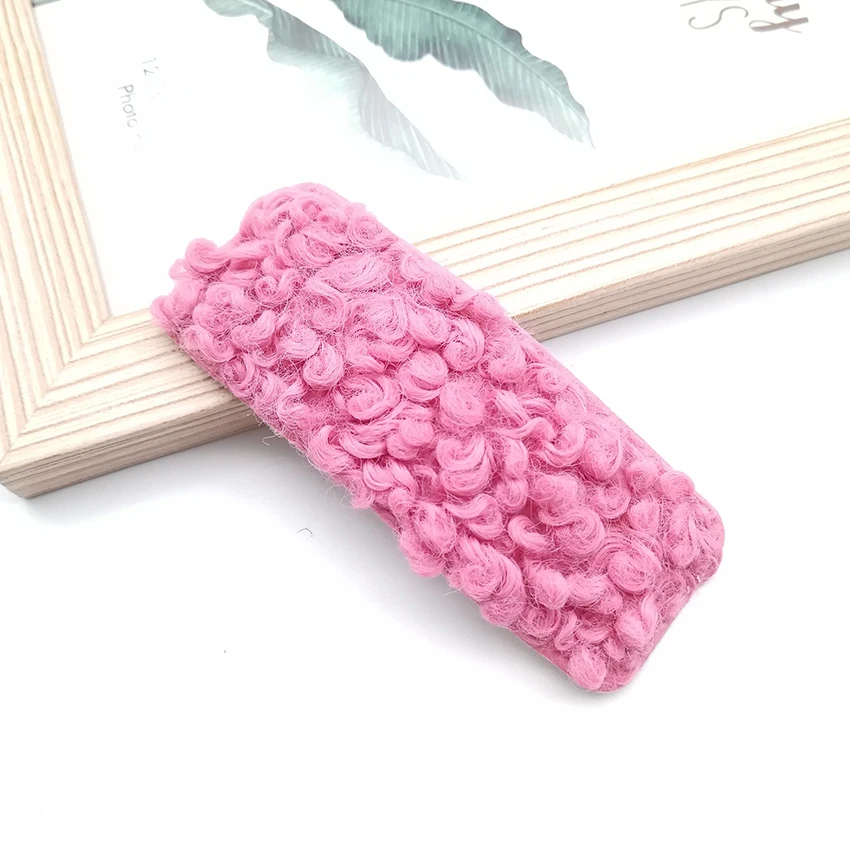 1 قطعة مقاطع الشعر سبيكة الحملان الصوف عدم الانزلاق المشابك الفتيات إكسسوارات الشعر النساء مقاطع الشعر دبابيس الشعر للأطفال أغطية الرأس