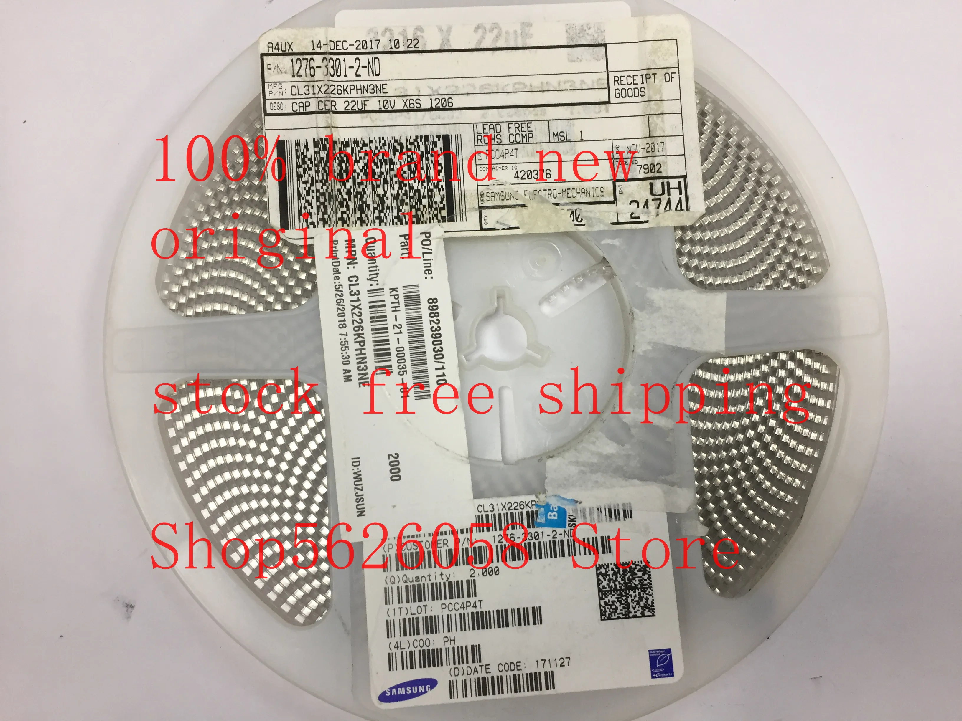 

50 шт./лот CL31X226KPHN3NE SMD, новинка 100%, оригинальная бесплатная доставка