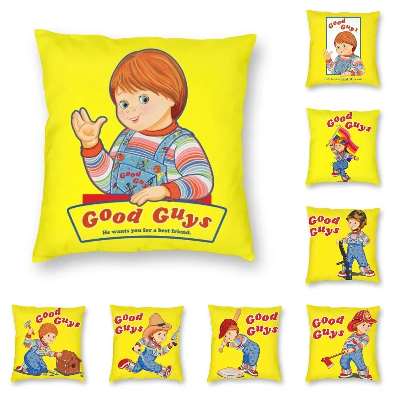 

Cartoon Good Guys Child's Play Cushion Cover 3D Print Chucky Doll Throw Pillow Case for Living Room Cool Pillowcase Decoration