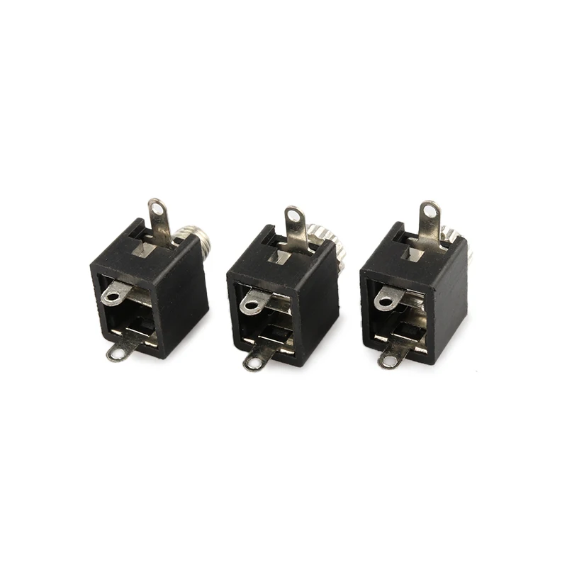 Conector de toma de corriente de CC PJ-201/301, fuente de alimentación hembra, 3 pines, PJ-201M, 10 PJ-301M.