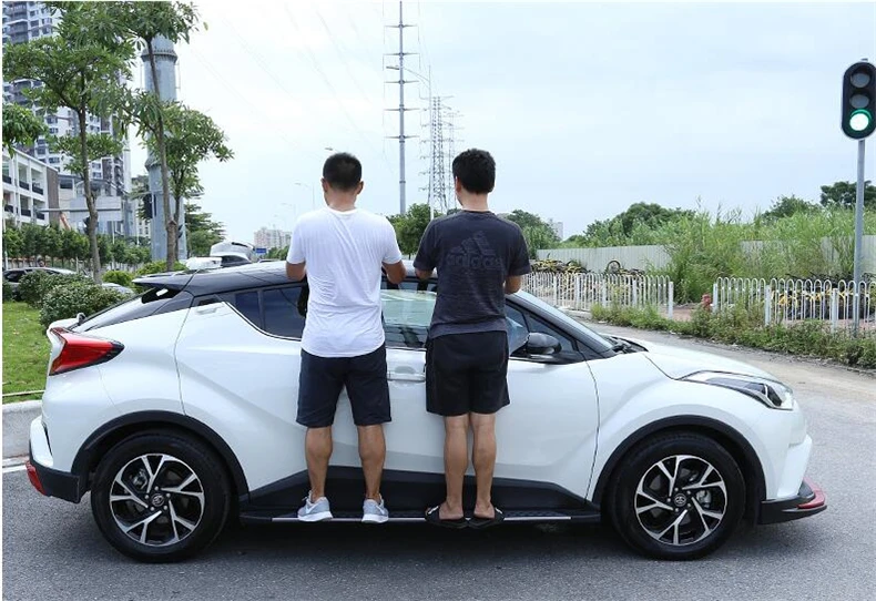 Stopnie boczne progi do TOYOTA C-HR CHR 2017 2018 2019 2020 2021 2022 2023 2024 2025 2026 Nerf Bar pedały akcesoria samochodowe — zdjęcie 6
