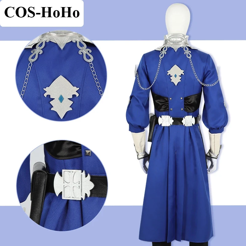 COS-HoHo [مخصص] بدلة ألعاب أنيمي فاينل فانتاسي XIV FF14 Alphinaud Leveilleur زي وسيم زي تنكري جديد للهالوين