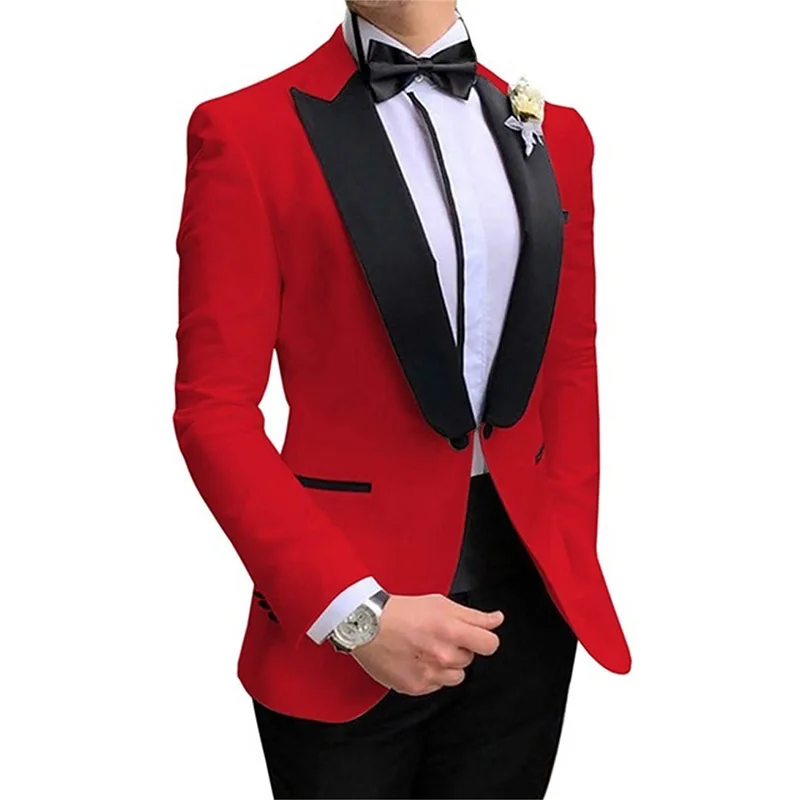 

New 2023 Bespoke Wedding Dress Suit 2 Piece Groom Tuxedos Groomsmen Best Man Suits Slim Fit Mens Wedding /Business/Groom Suits