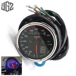 Motorcycle Speedometer Odometer Speed Meter Gauge Instrument LED Indicator For Harley Honda Kawasaki Suzuki Cafe Racer Benelli