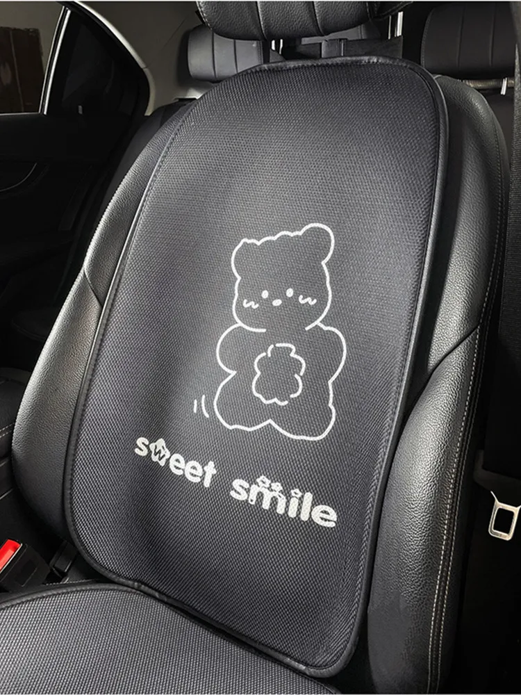 New Arrival  Four Seasons Ins Cartoon Bear  Ice Silk Universal Car Seat Cushion Car Seat Cover Cute