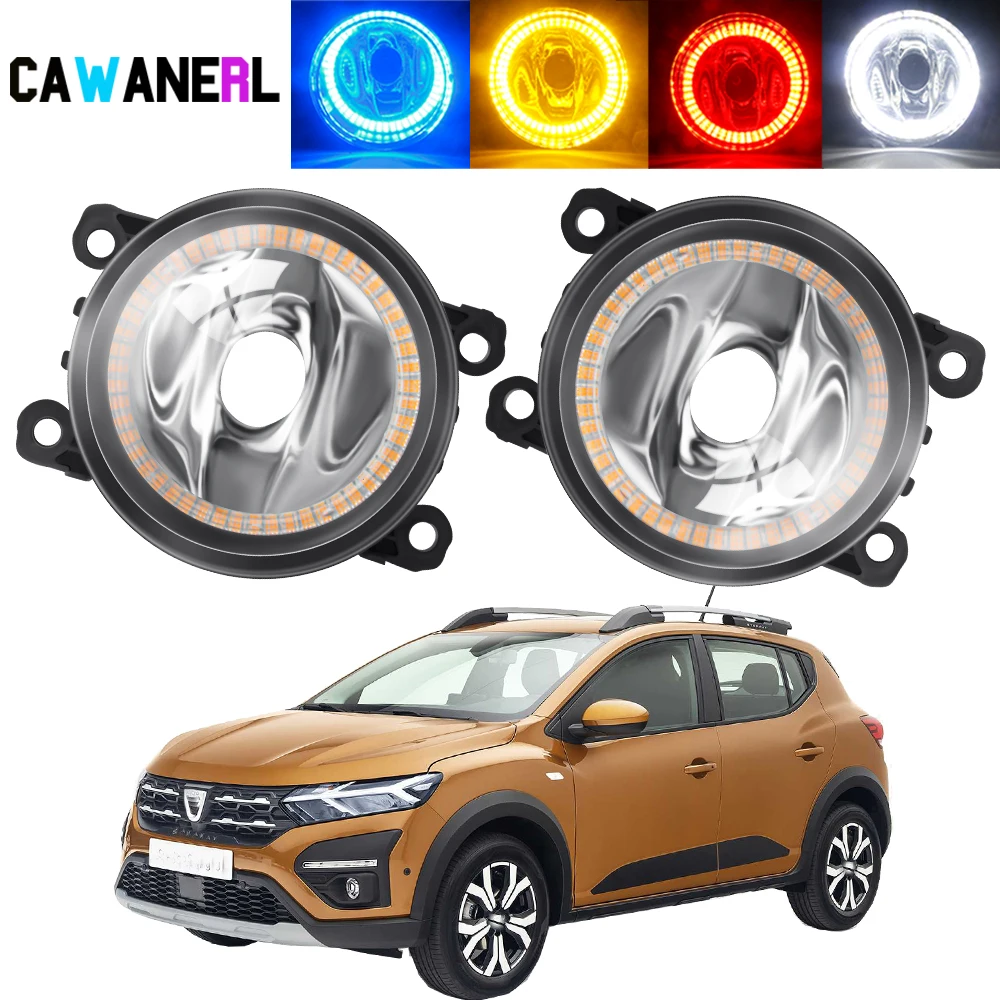 

2 X Angel Eye Fog Light Assembly For Dacia Sandero Hatchback 2008-2015 20W Car Halo Ring DRL Fog Daytime Driving Lamp H11 12V