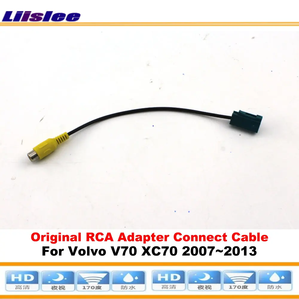 Original Screen Car Rearview Reverse Camera For Volvo V70 XC70 2007-2013 Compatible OEM Monitor RCA Adapter Connector