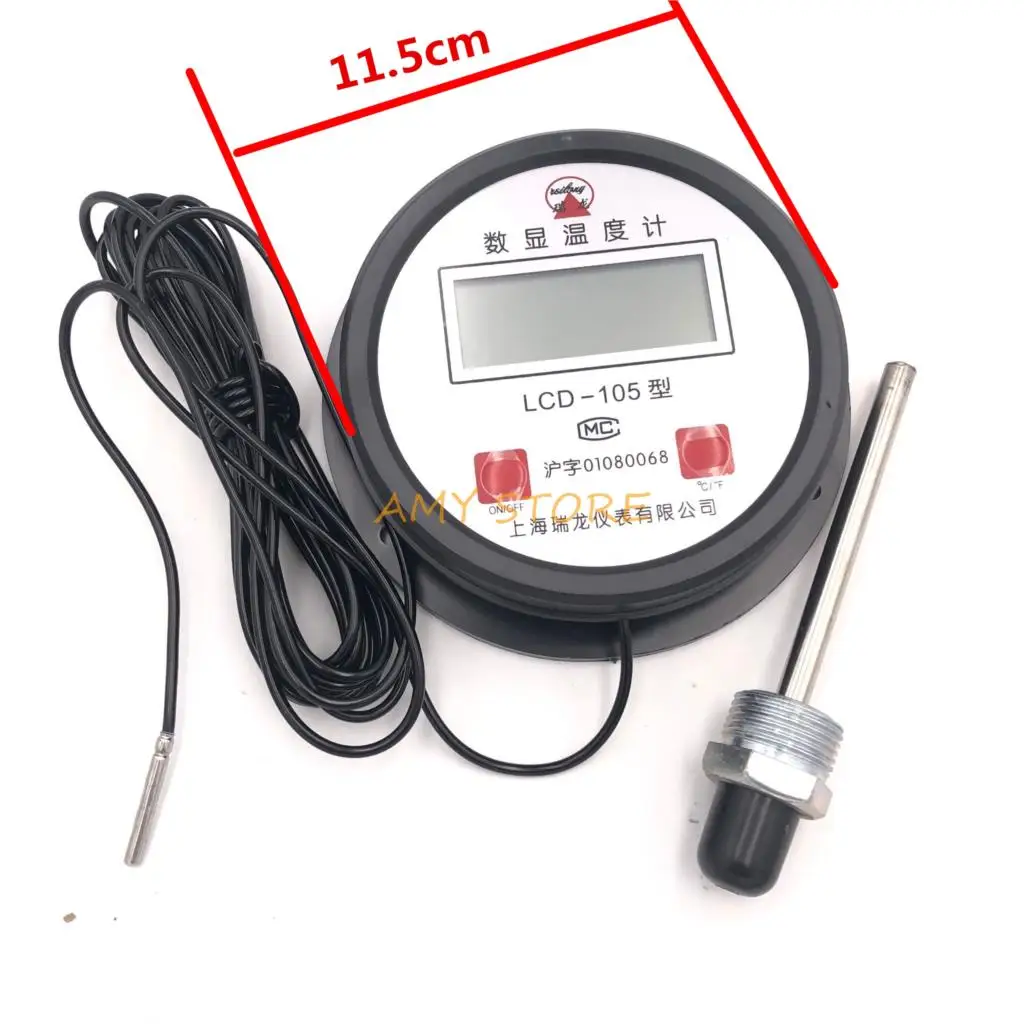 

1Pc High Temperature Industrial Boiler Electronic Digital Thermometer Water Temperature Meter With Probe Thermometer 5-20M