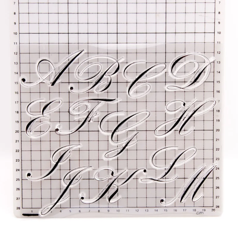 2pc Big Letters Transparent Silicone Stamp DIY Scrapbooking Rubber Coloring Embossed Diary Decor Template Reusable 18*21cm
