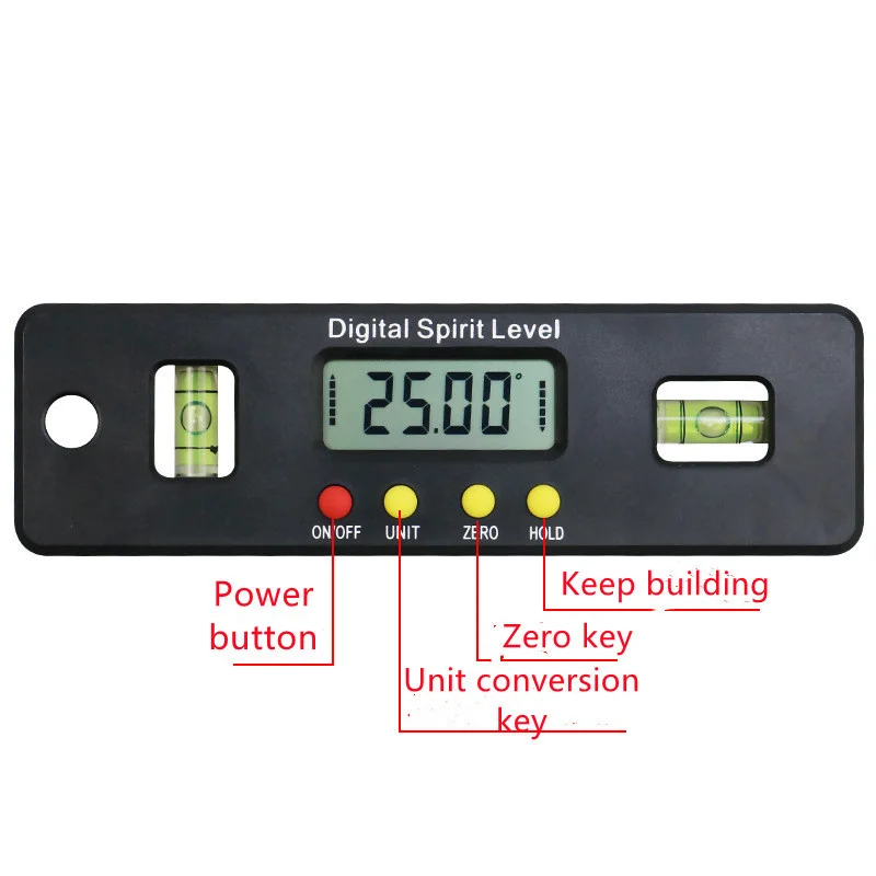 Niveau Inclinometer Magnetische Elektronische Digitale Display Niveau Regel LED Display Horizontale Inclinometer Hoek Heerser voor Thuis Renovatie: