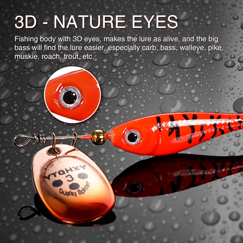 1PCS  Rotating Metal Spinner Fishing Lure Hard Bait 11-20g Artificial Bait Wobblers Fishing Carp Bass Pike Fishing Tackle