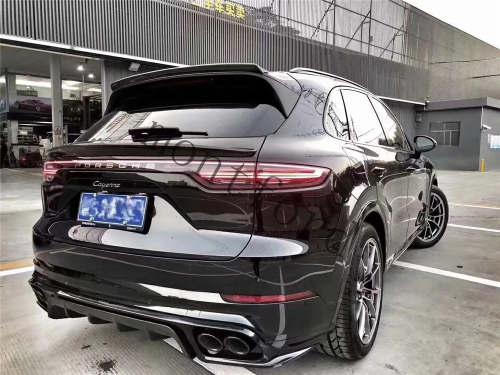 Carbon Fiber Spoiler For Porsche Cayenne 2018 2019 2020 2021 High Quality Wing Lip Roof Spoilers