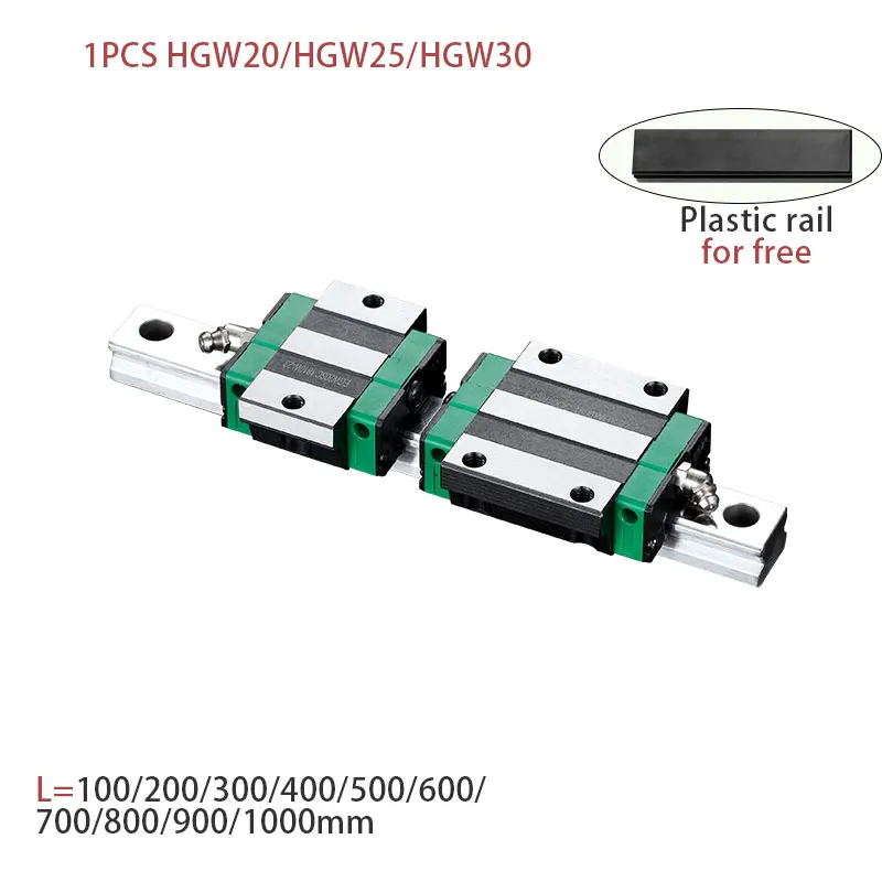 HGW15 HGW20 HGW25 HGW30 L 100 200 400 600 800mm heavy linear rail slide 1pc HGW15 linear guide 1pc HGW15 carriage CNC 3D Print