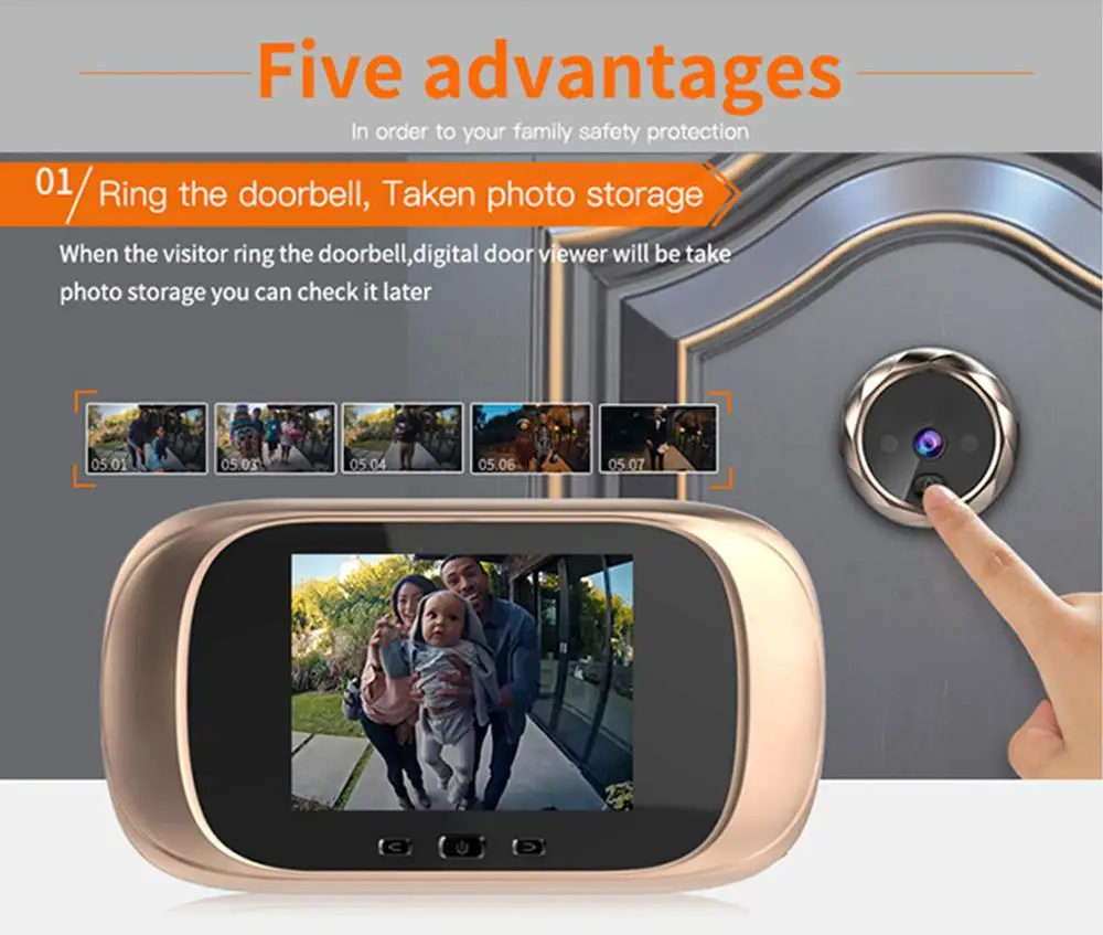 

2.8 inch IR Night Vision Video Door Phone Long Time Standby Visual Peephole Viewer