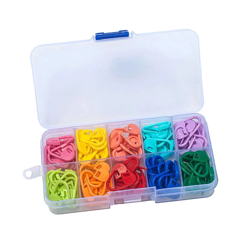 120 Pcs/Set Amazing Knitting Crochet Locking Stitch Needle Clip Markers Holder Tool Plastic B99