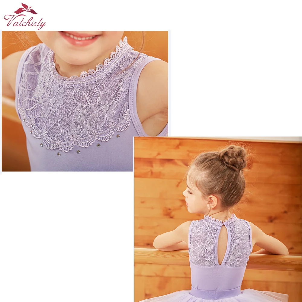 Pink Ballerina Tutu Dress Girls Ballet Leotard Dancewear Party Dress for kids Gift