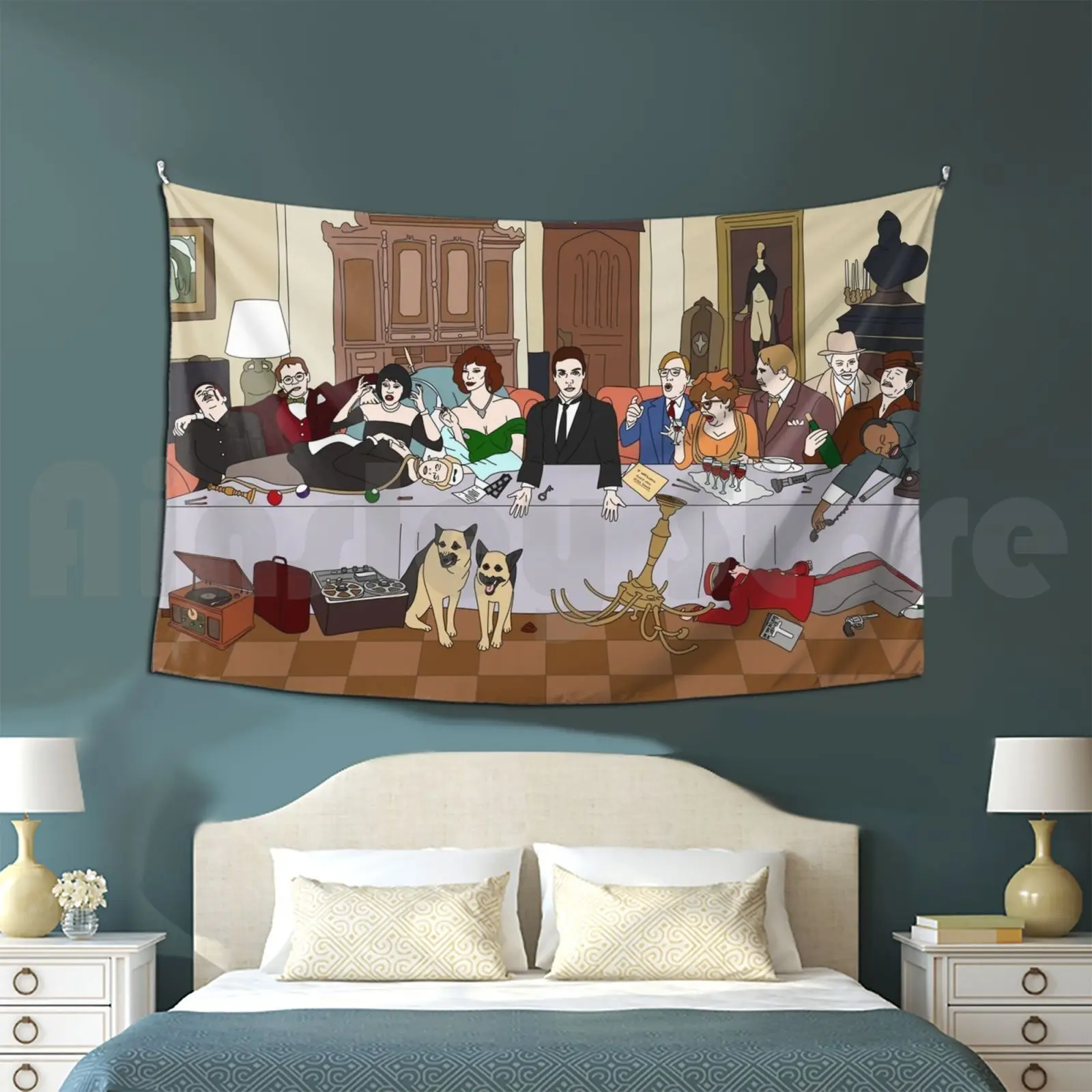 Tapestry The Last Supper At Boddy Mansion 786 Clue Clue Movie Clue The Movie Cluedo Movie Film