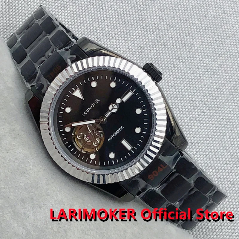 

LARIMOKER Brand In 2022 New Design Product 39MM 24 Jewel NH38 Movement Green Dial Sapphire Glass White Teeth Edge Men's Watch