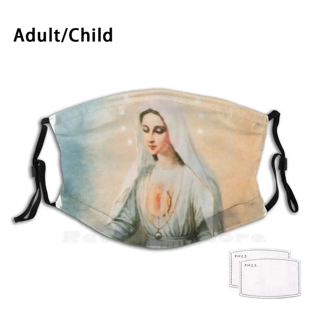 

Our Lady Fatima Funny Print Reusable Pm2.20 Filter Face Mask Our Lady Fatima Fatima Guadalupe Catholic Virgin Mary Our Lady Of