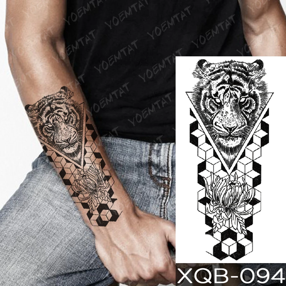 Autocollant de tatouage temporaire étanche Dragon Knight Spitfire, faux tatouages Flash, tigre, hibou, loup, bras d'art corporel, pour femmes et hommes