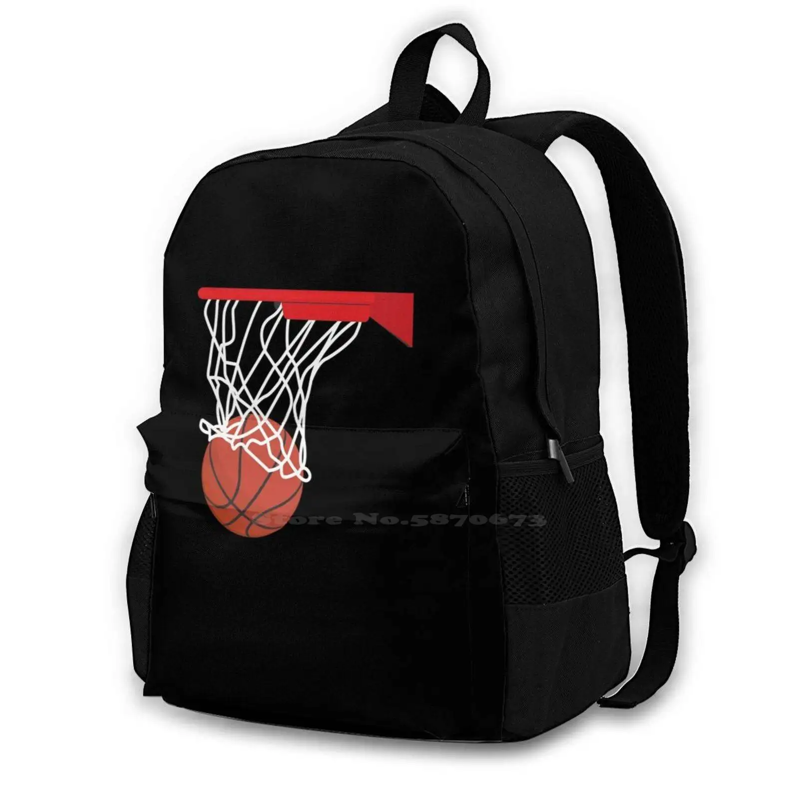 

Basket Ball Swoosh 488D Print Design Backpack Student Bag Sydeny Cohen Birthday Sydney Cohens Birthday Sports Basket Ball