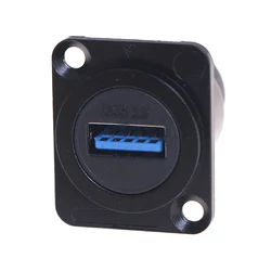 D Type Metal USB Socket Double Pass Connector USB 3.0 Connector Panel Mounting