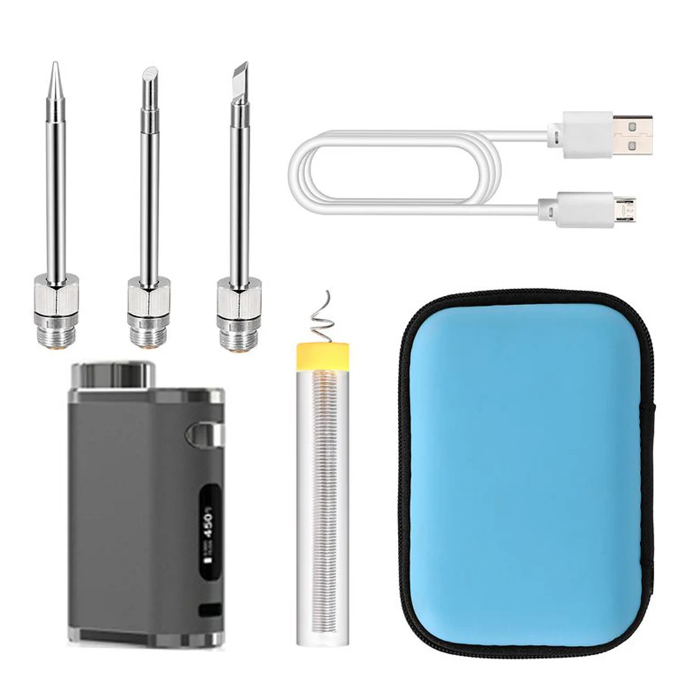 Fer à souder Portable rechargeable, fer à souder sans fil à batterie USB, fer à souder d'extérieur à haute puissance 1W-75W