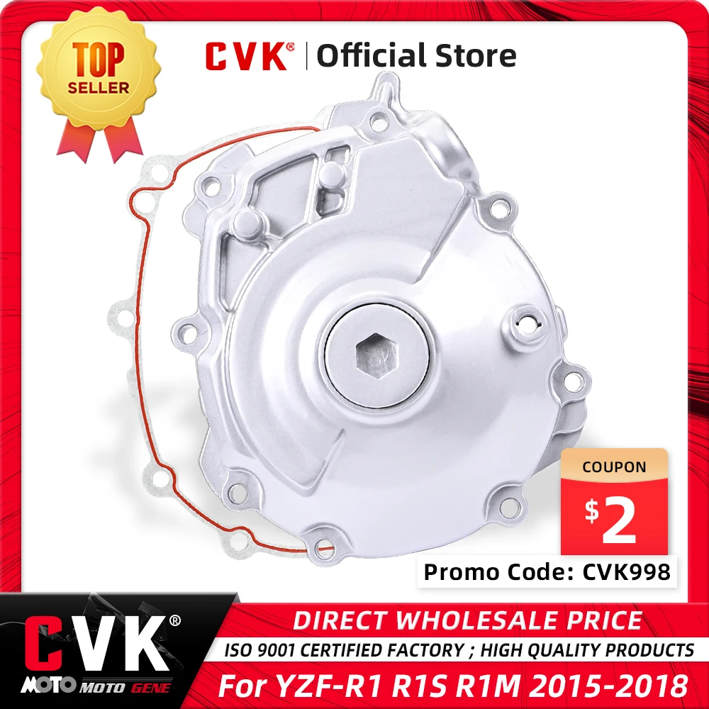 

CVK Engine Cover Motor Stator Cover CrankCase Coil Side Shell Gasket For YAMAHA YZF-R1 YZF R1 S R1S R1M 2015 2016 2017 2018 2019