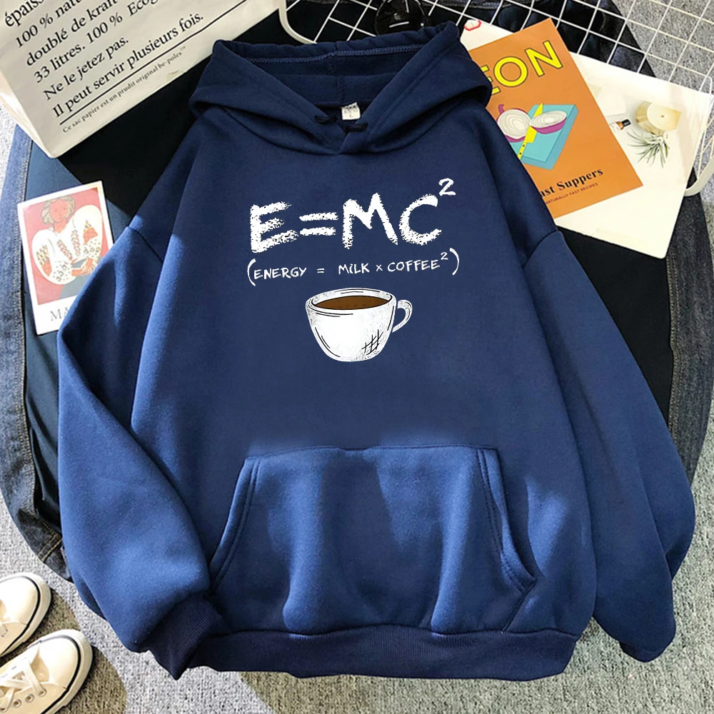 E=Mc2 Energy=Milk*Coffee Coffee Secret Hoodie Male Hot Sale Loose Sweatshirt Harajuku Casual Pullover For Man Oversize Tracksuit