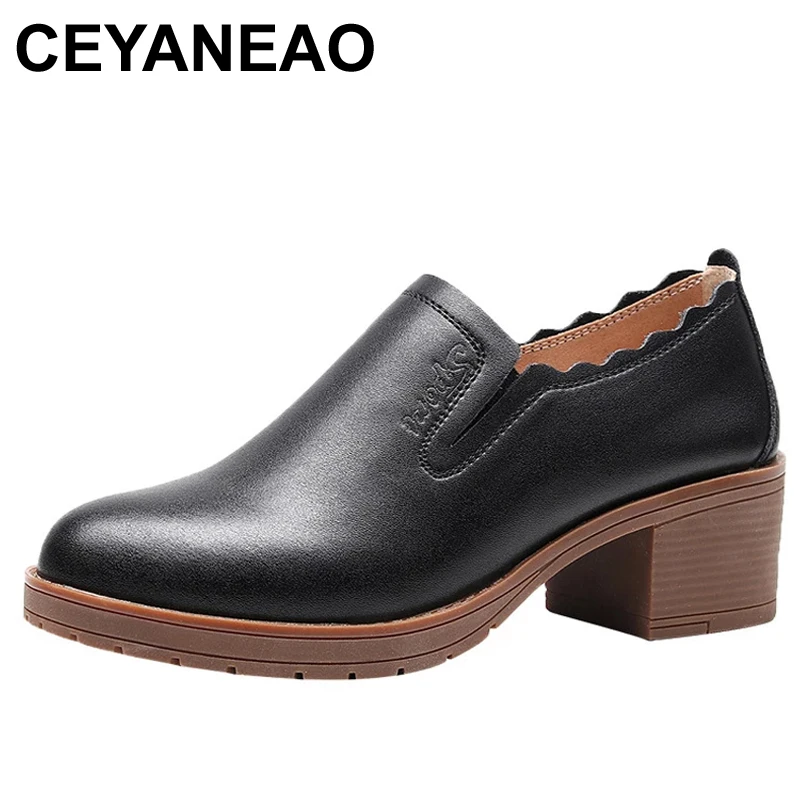 

CEYANEAOFashion женские весенне-осенние кожаные повседневные туфли на платформе удобные и дышащие женские туфли белого цвета