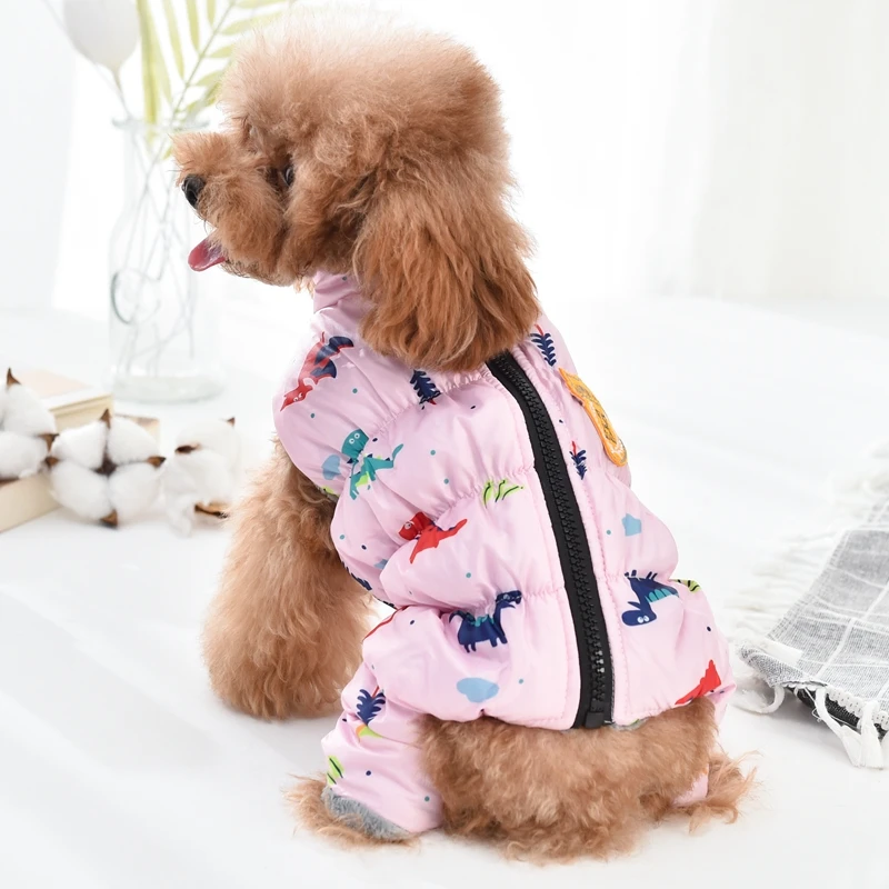 Zipper Sleeveless Dog Down Parkas Clothes Winter Warm Snow Outfit Jacket For Puppy Animal Dachshund Chihuahua Pugs Pet Cat Coat