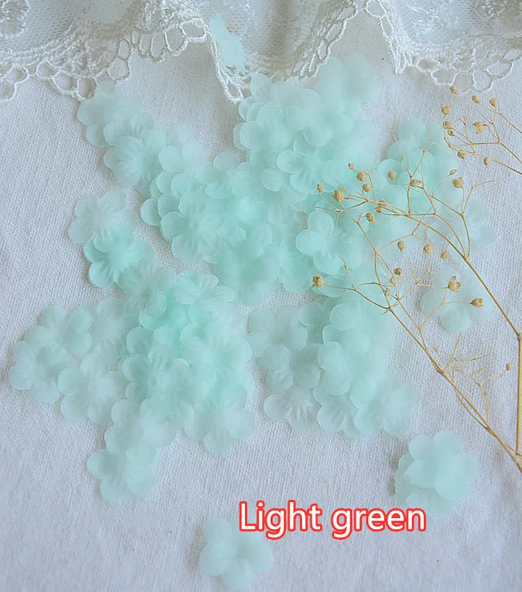 200 Stück Mehrfarbige DIY Handgemachte 3D-Organza-Blumen für Hochzeitskleider, Schleier, Mini-Blumen, Babykleidung, Bastelmaterialien 1,5 cm RS3067 – Detail 15
