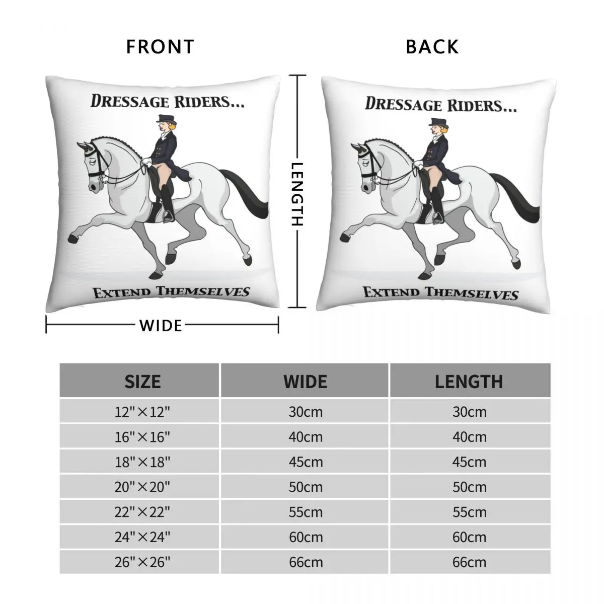 Dressage Rider Extended Themselves Square Pillowcase Polyester Linen Velvet Creative Decor Pillow Case Sofa Cushion Cover 18